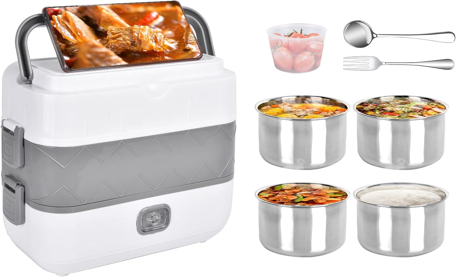 Electric Lunch Box – 200W Removable Heated Food Warmer for Working Men (2L Capacity) - LIFE STORES UGANDA
