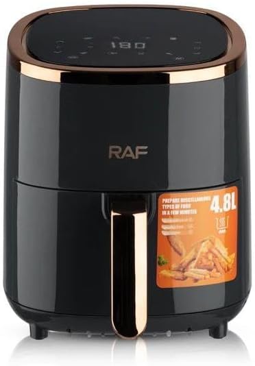 RAF 5.8L Digital Hygienic Frying Pan – Multi-Functional 1200W Air Fryer with Temperature Control & Non-Stick Interior