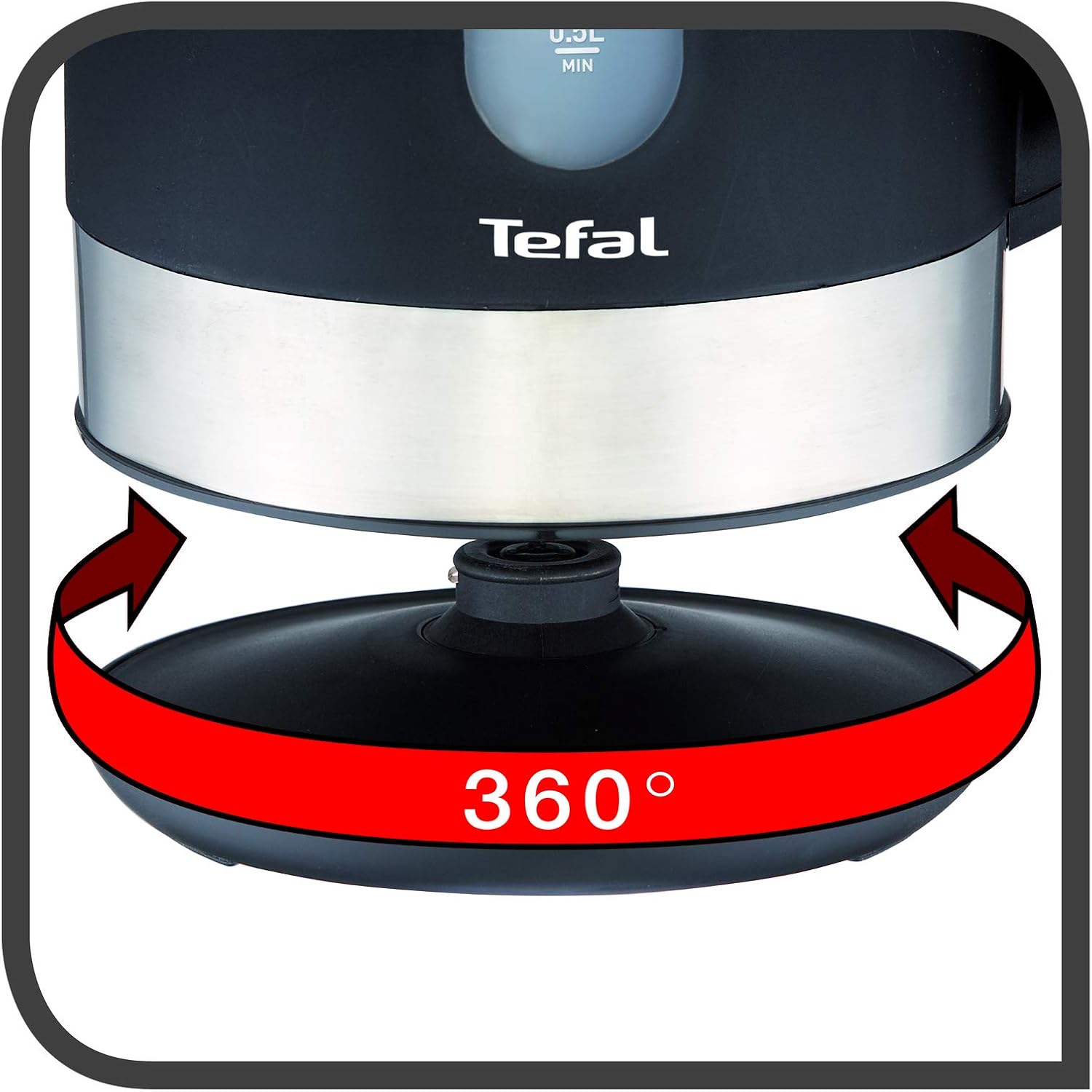 Tefal Equinox K0330827 Electric Kettle – 1.7L, 2400W Fast Boil with Removable Filter