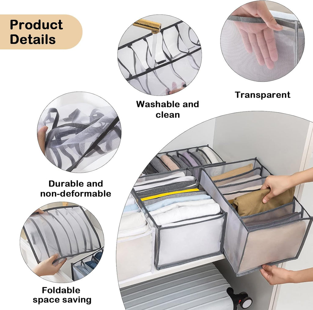 Small Underwear Organizer – Multi-Compartment Bra & Drawer Storage Box (Multi-Color, Nylon)