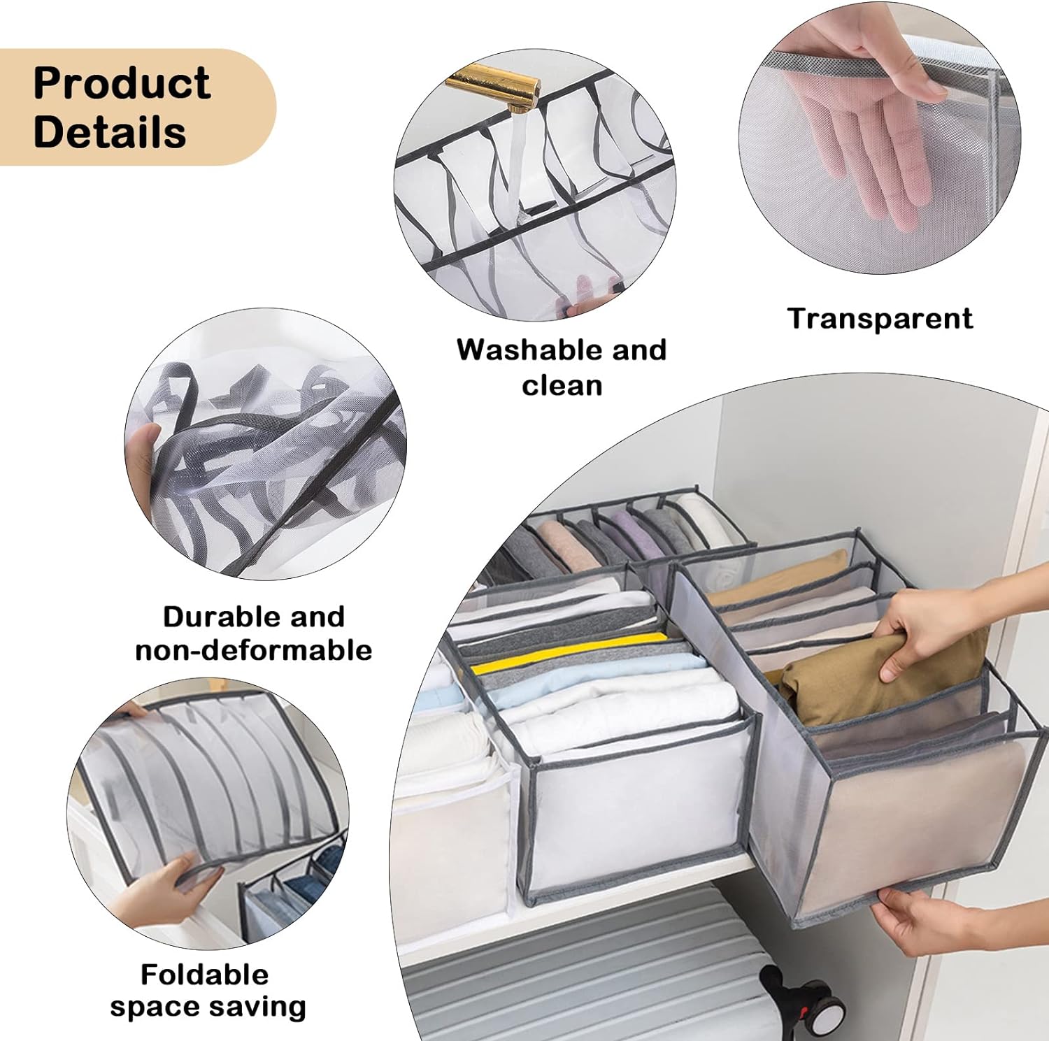 Small Underwear Organizer – Multi-Compartment Bra & Drawer Storage Box (Multi-Color, Nylon)