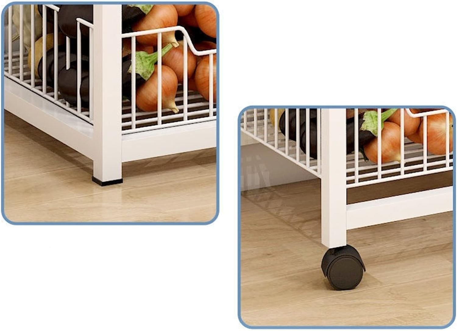 Multifunctional Floor-to-Floor Kitchen Storage Rack | Microwave Oven Organizer with Multi-Layer Shelves – 80x30x142.5cm
