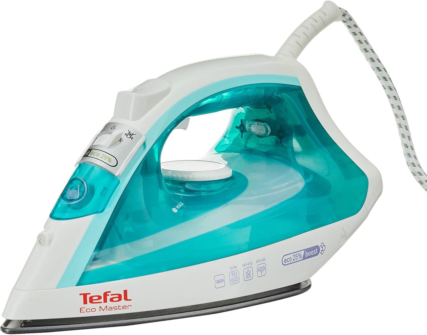 Tefal EcoMaster FV1721M0 Steam Iron – 1800W with Non-Stick Soleplate & Auto Shut-Off