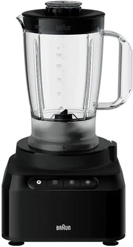 Braun FP3132BK 800W Food Processor – 2.1L Bowl & 1.2L Blender (Black)