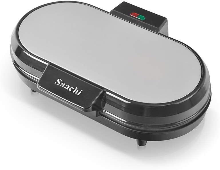 SAACHI Double Waffle Maker – 10 Bite-Size Heart-Shaped Waffles, Non-Stick, Automatic Temperature Control - LIFE STORES UGANDA