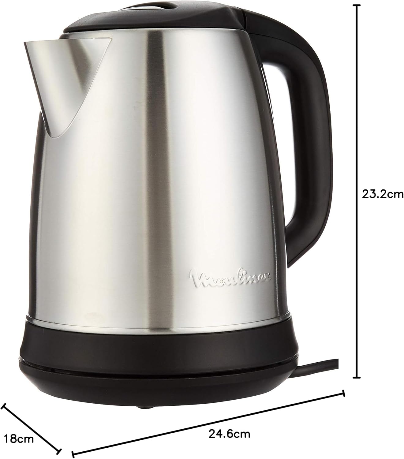 Moulinex Subito Select 1.7L Electric Kettle – BY550D27 (2400W, Stainless Steel, Auto Shut-Off)