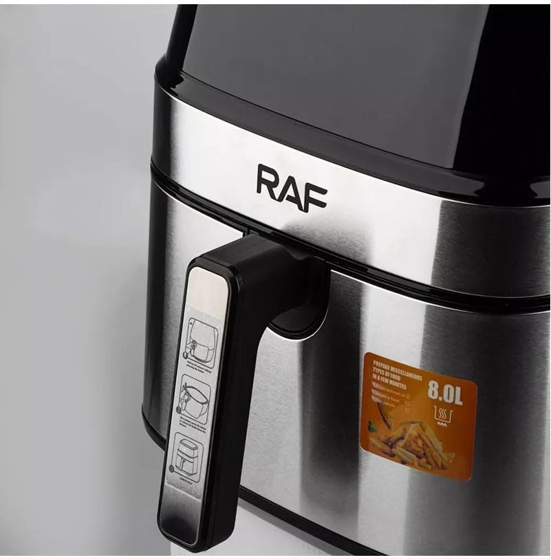 RAF 1800W 8L Manual Control Deep Cooking Oil-Free Air Fryer – Healthy, Fast, & Versatile Cooking Solution - LIFE STORES UGANDA
