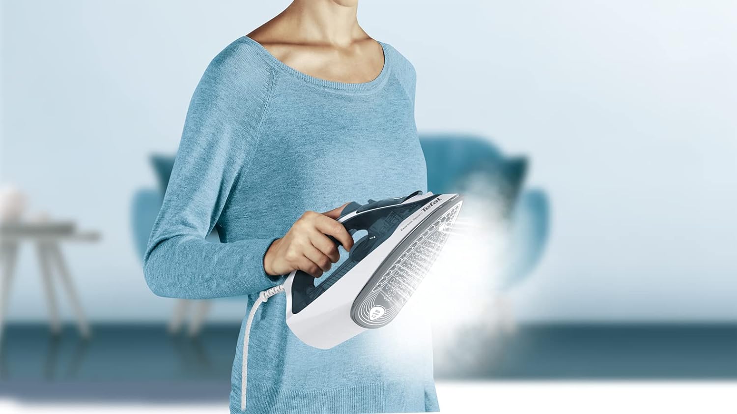 TEFAL Express Steam Iron – 2400W, Adjustable Steam, Non-Stick Soleplate, 270ml Tank