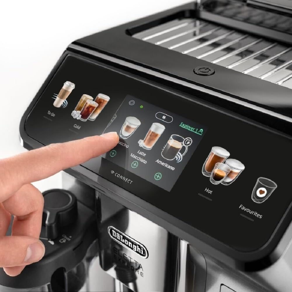 De'Longhi ECAM450.65.S Café Automatic Espresso Machine – Bean-to-Cup Luxury with Hot/Cold Brew (1.8L, Black)