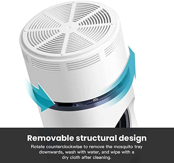 USB Powered Mosquito Killer Lamp – UV Light Insect Trap with Silent Suction Fan, Portable & Safe for Indoor, Outdoor, Camping Use (White, 200g)