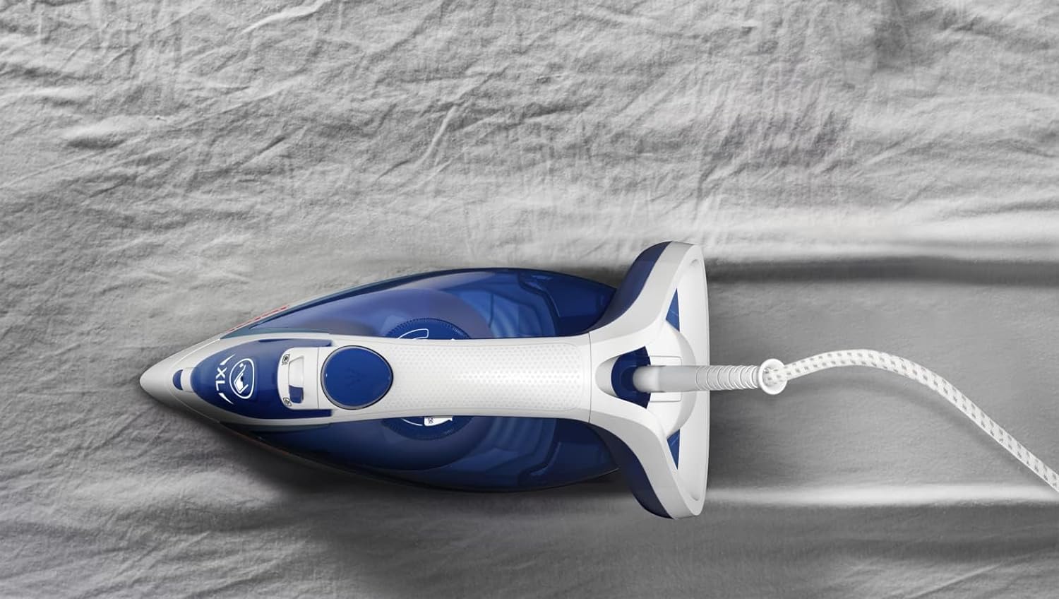 TEFAL Easy Gliss Steam Iron, FV5715M0 – 2400W, Durilium Soleplate, 270ml Tank, Anti-Drip, Auto Shut-Off, Made in France