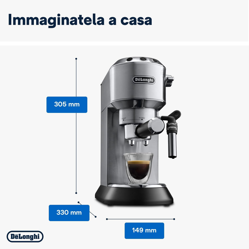 De'Longhi EC685M Espresso Machine – Premium Coffee & Cappuccino Maker (Silver, 1350W)