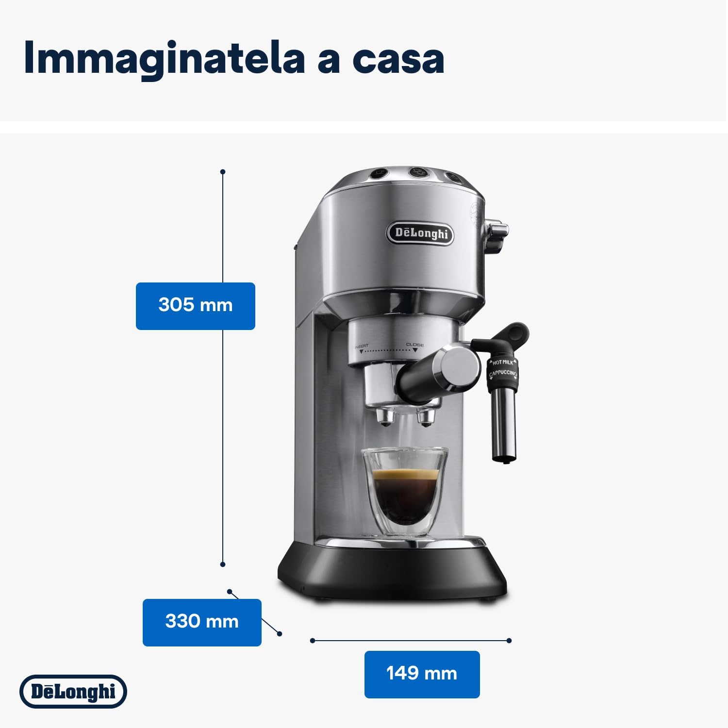 De'Longhi EC685M Espresso Machine – Premium Coffee & Cappuccino Maker (Silver, 1350W)
