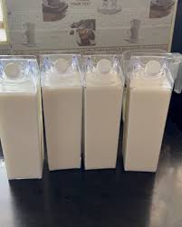 Transparent Milk Carton Water Bottle – 1000ml Reusable Clear Bottle | Leakproof, Lightweight, Fridge Safe