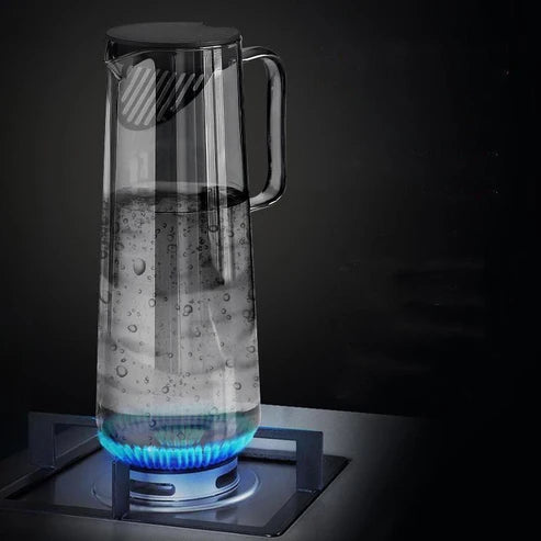 Borosilicate Glass Water Carafe with Lid | Iced Tea & Fruit Infuser Jug