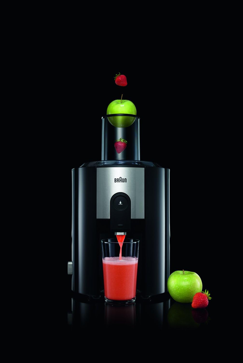Braun J500 Spin Juicer – 900W Professional Cold Press Juicer (Black)