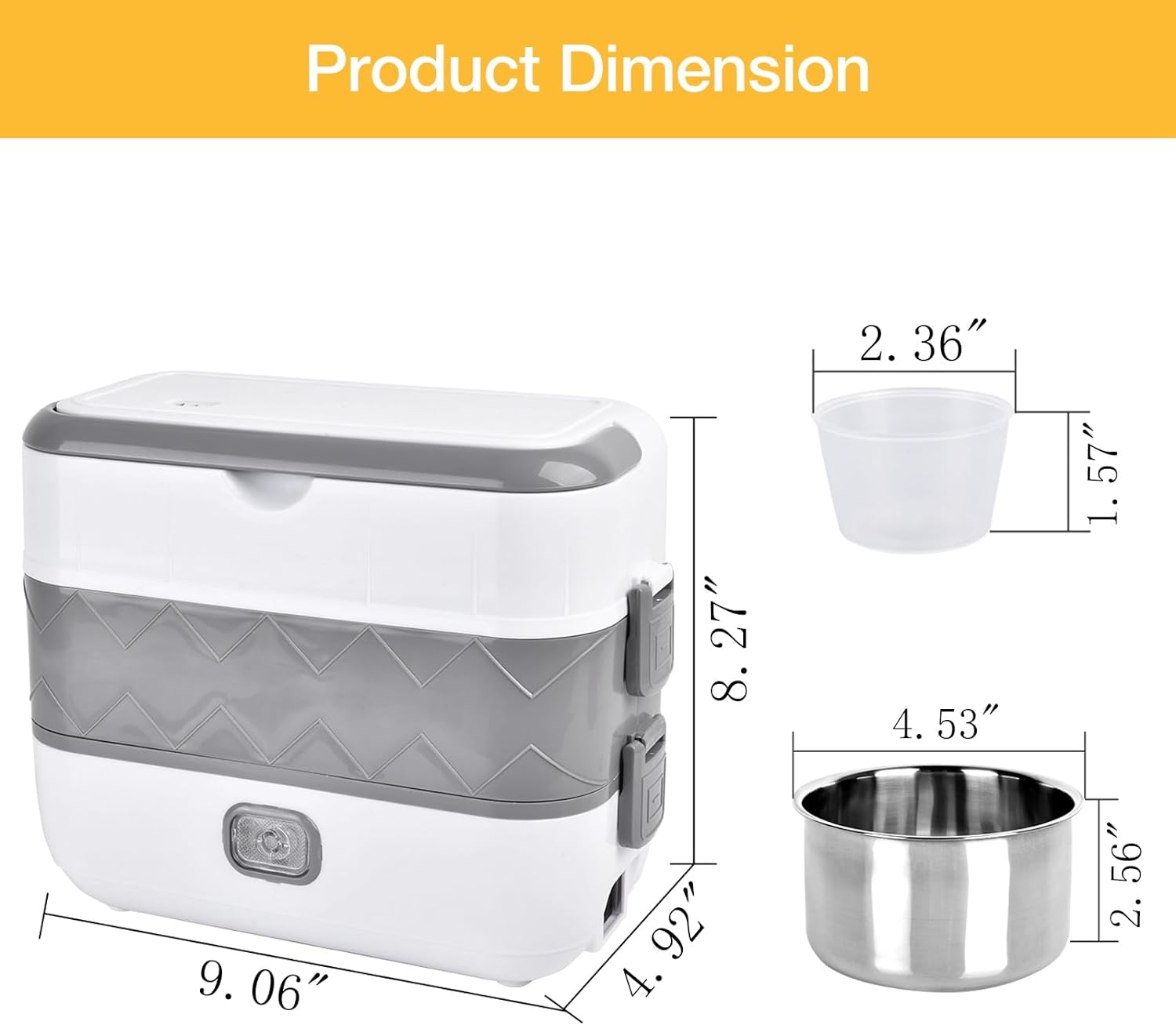 Electric Lunch Box – 200W Removable Heated Food Warmer for Working Men (2L Capacity) - LIFE STORES UGANDA