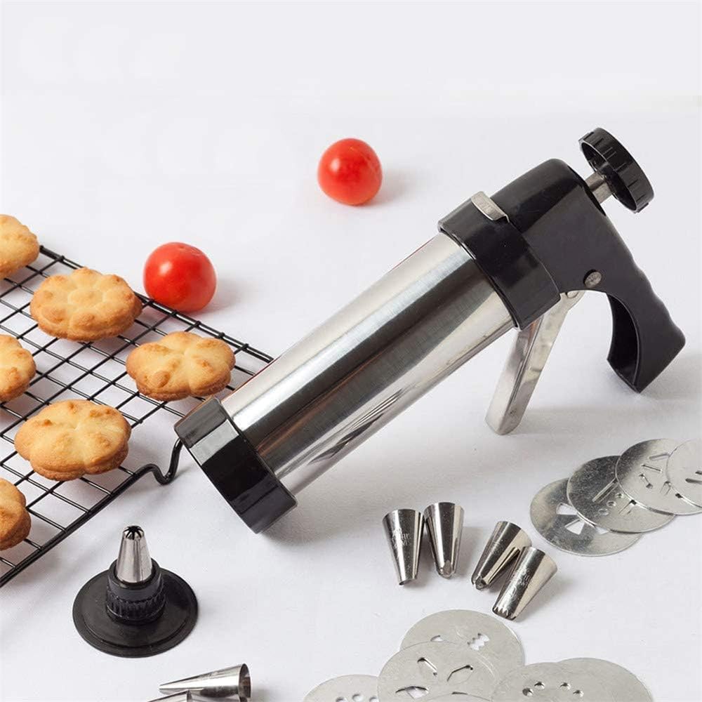 Cookie Press For Baking – Stainless Steel Cookie Decorating Kit with 8 Molds & 8 Nozzles