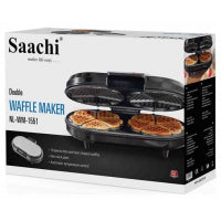 SAACHI Double Waffle Maker – 10 Bite-Size Heart-Shaped Waffles, Non-Stick, Automatic Temperature Control - LIFE STORES UGANDA