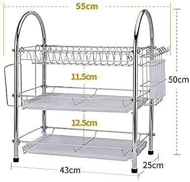 Drainer Rack Stainless 3-Layers – Space-Saving, Durable Dish Drying & Organizing Rack - LIFE STORES UGANDA