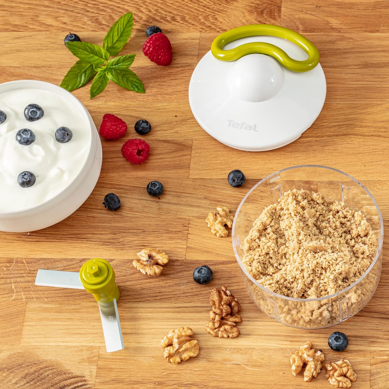 Tefal K1330404 Manual Food Chopper – 500ml with Stainless Steel Blades, 5-Second Chop