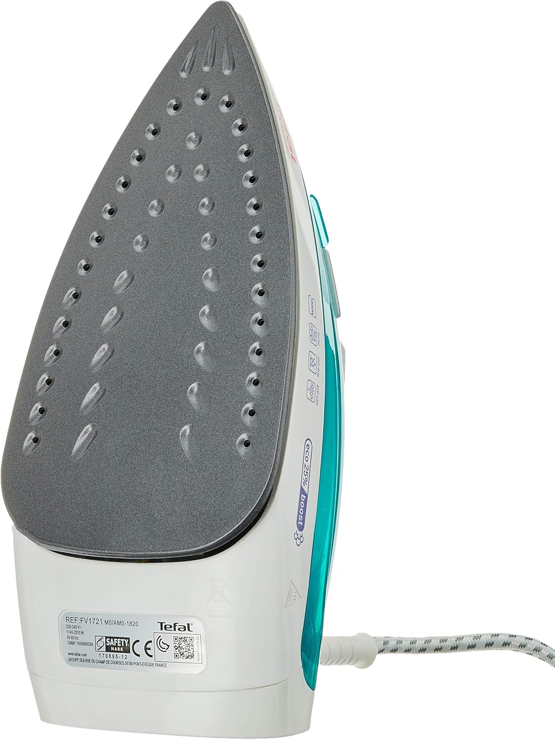Tefal EcoMaster FV1721M0 Steam Iron – 1800W with Non-Stick Soleplate & Auto Shut-Off