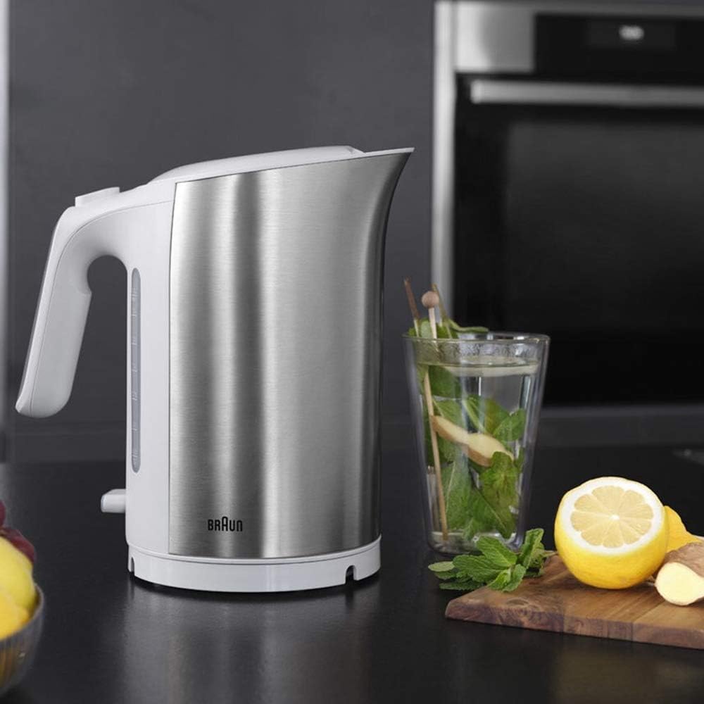 Braun 3000W Electric Kettle – Ultra-Fast Boiling in Style (1.7L, Black, WK5110BK)