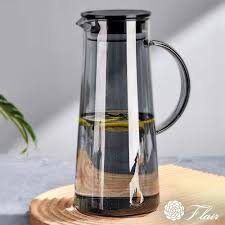 Borosilicate Glass Water Carafe with Lid | Iced Tea & Fruit Infuser Jug