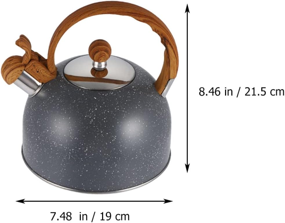 Electric Stainless Steel Whistling Tea & Coffee Maker Kettle – 2.5L Boiling Teapot with Heat-Resistant Handle for Home, Dorm & Camping | 21.5×19×19cm