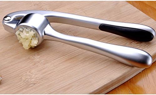 Stainless Steel Garlic Press – Heavy-Duty Zinc Alloy Garlic Crusher & Squeezer