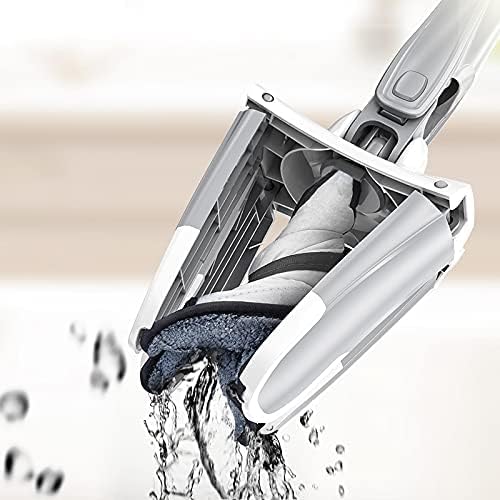 X-Type Flat Self-Squeezing Mop – 360° Rotating Microfiber Floor Mop with Adjustable Handle