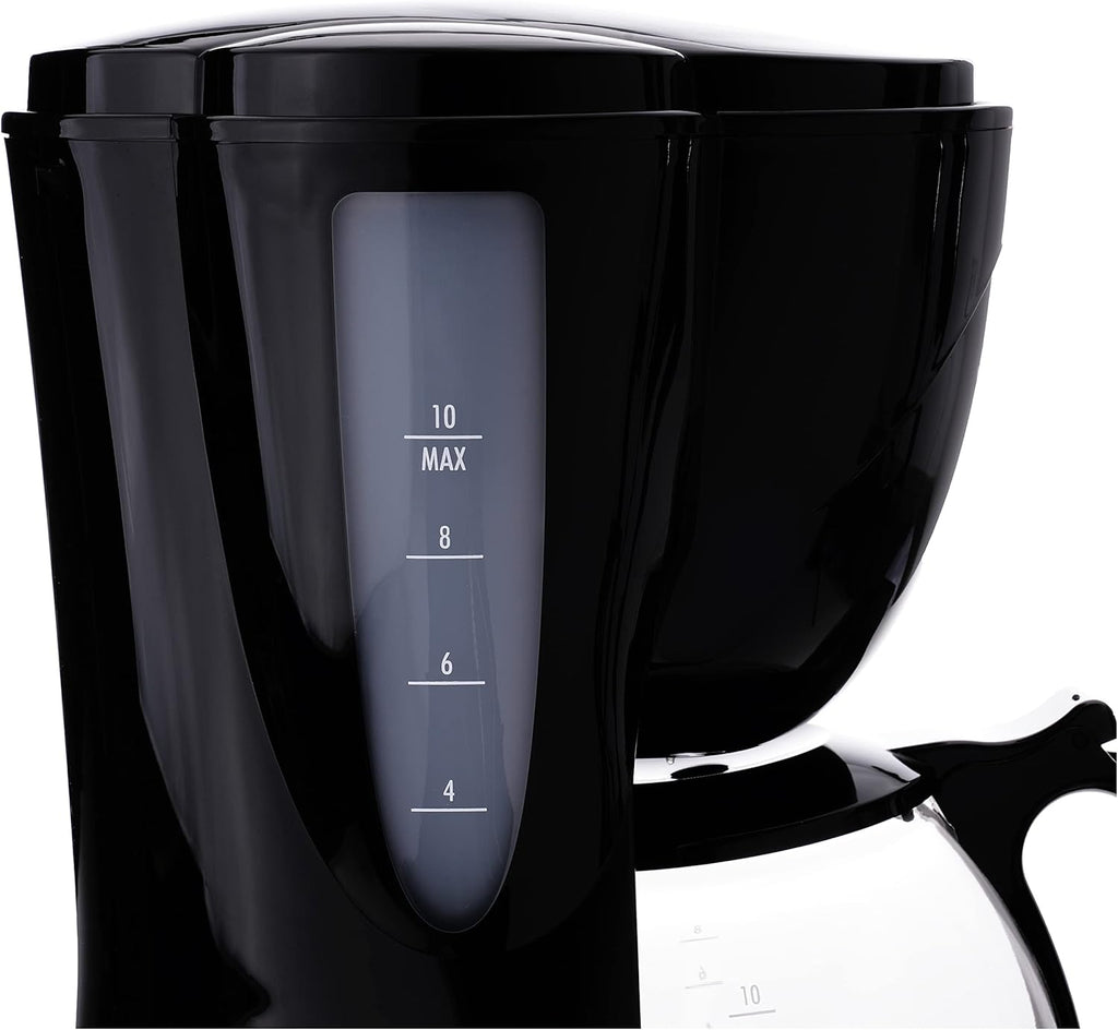 De'Longhi ICM2.1B Coffee Maker – 10-Cup Programmable Drip Coffee Machine (Black/Silver)
