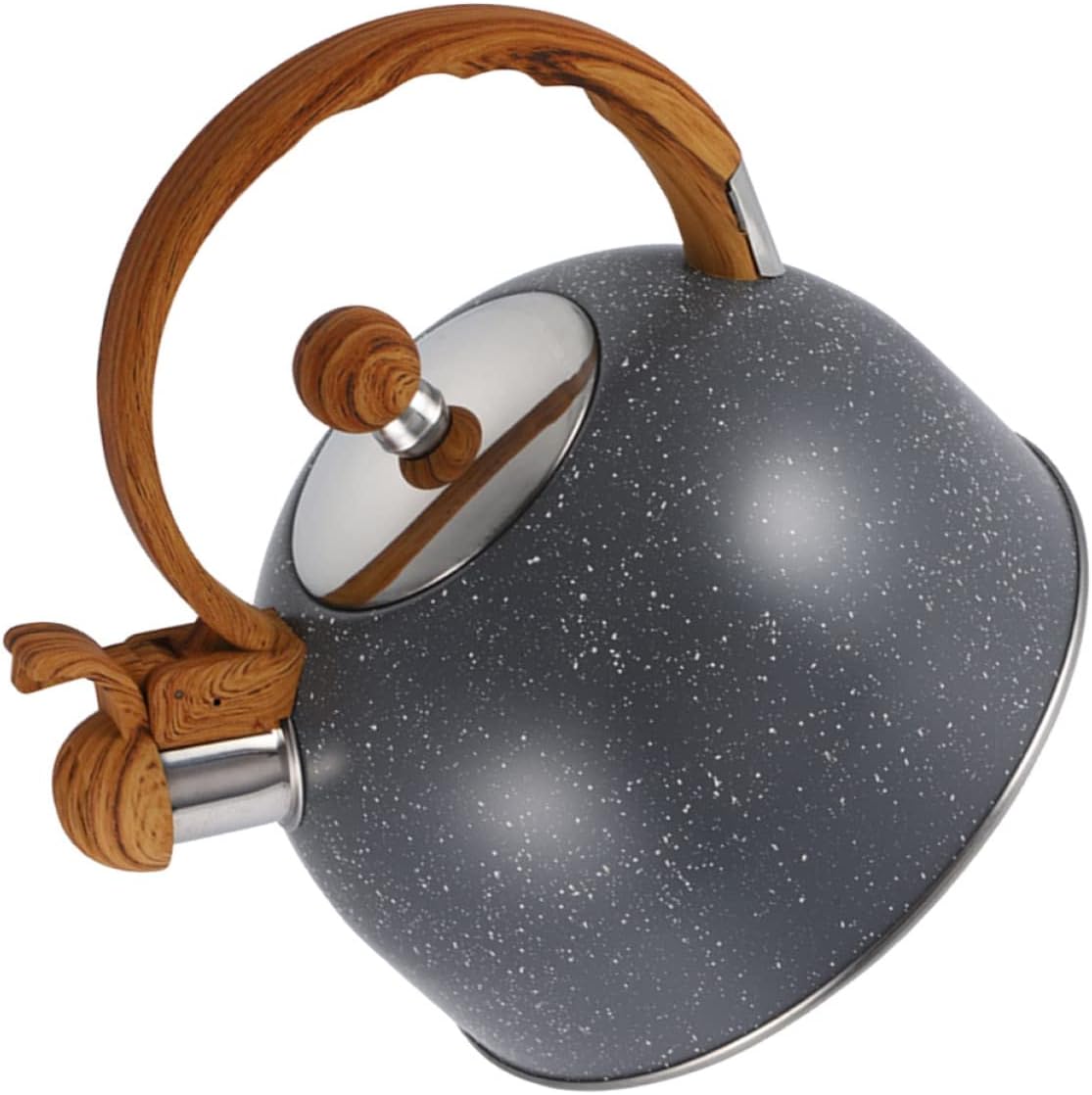 Electric Stainless Steel Whistling Tea & Coffee Maker Kettle – 2.5L Boiling Teapot with Heat-Resistant Handle for Home, Dorm & Camping | 21.5×19×19cm