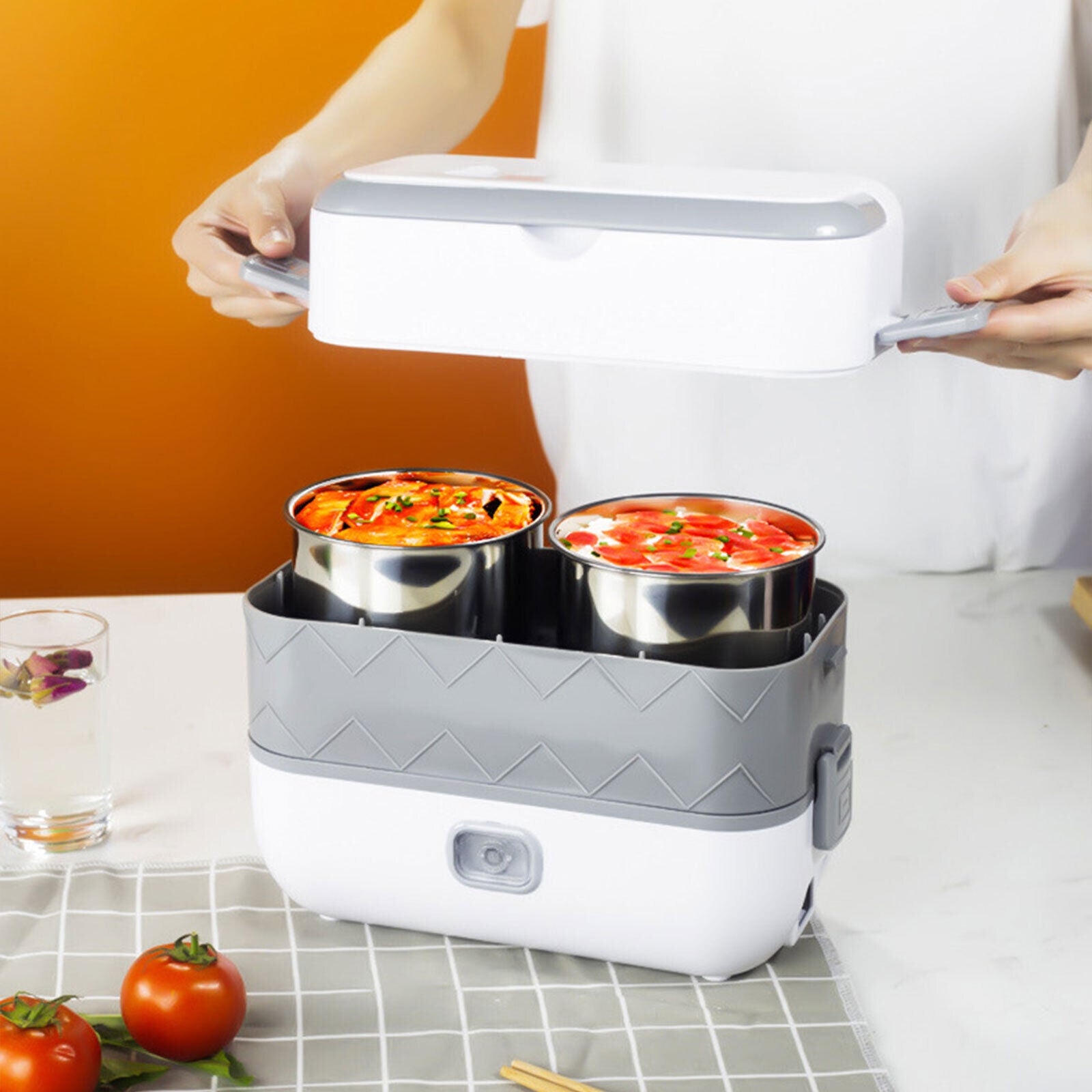 Electric Lunch Box – 200W Removable Heated Food Warmer for Working Men (2L Capacity) - LIFE STORES UGANDA