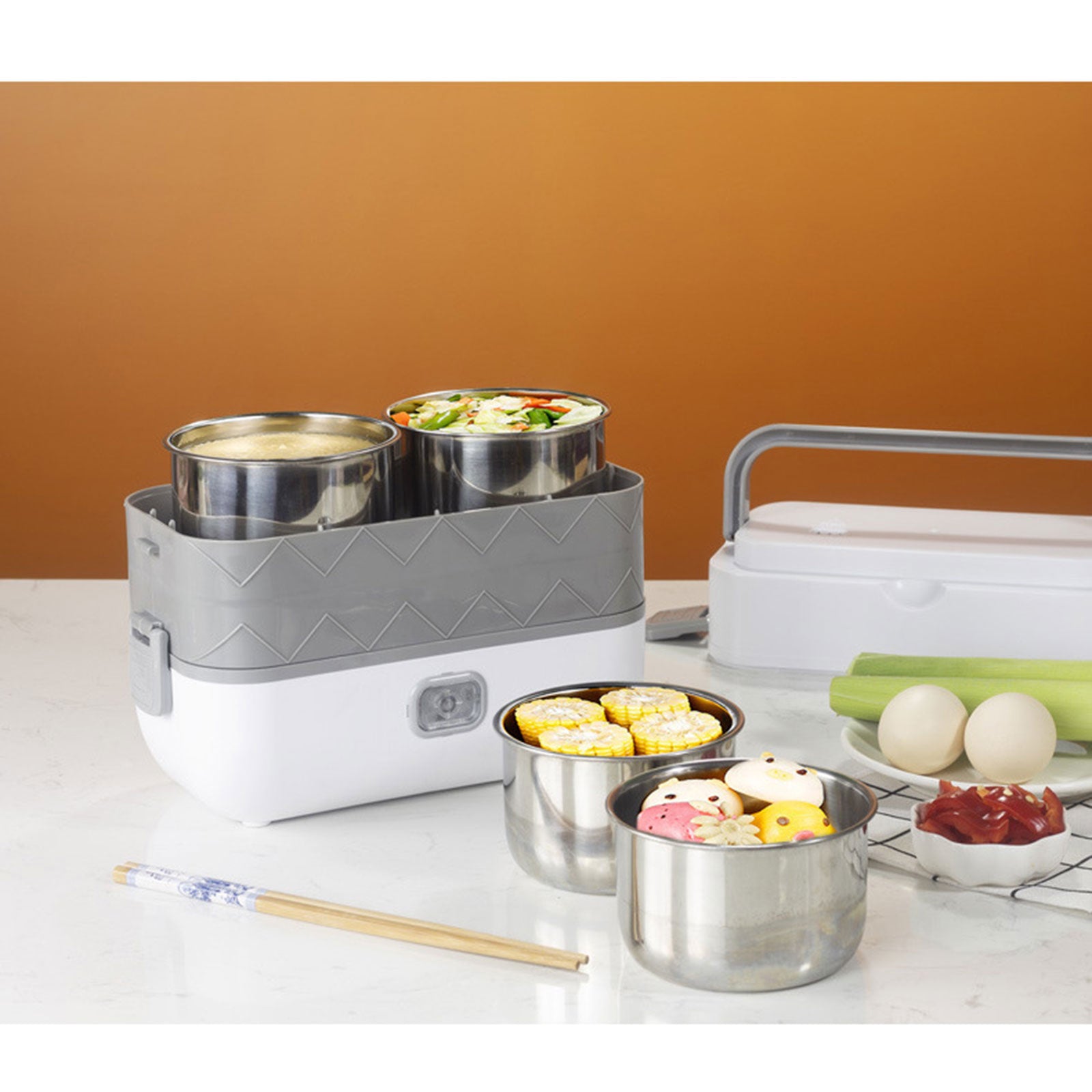Electric Lunch Box – 200W Removable Heated Food Warmer for Working Men (2L Capacity) - LIFE STORES UGANDA