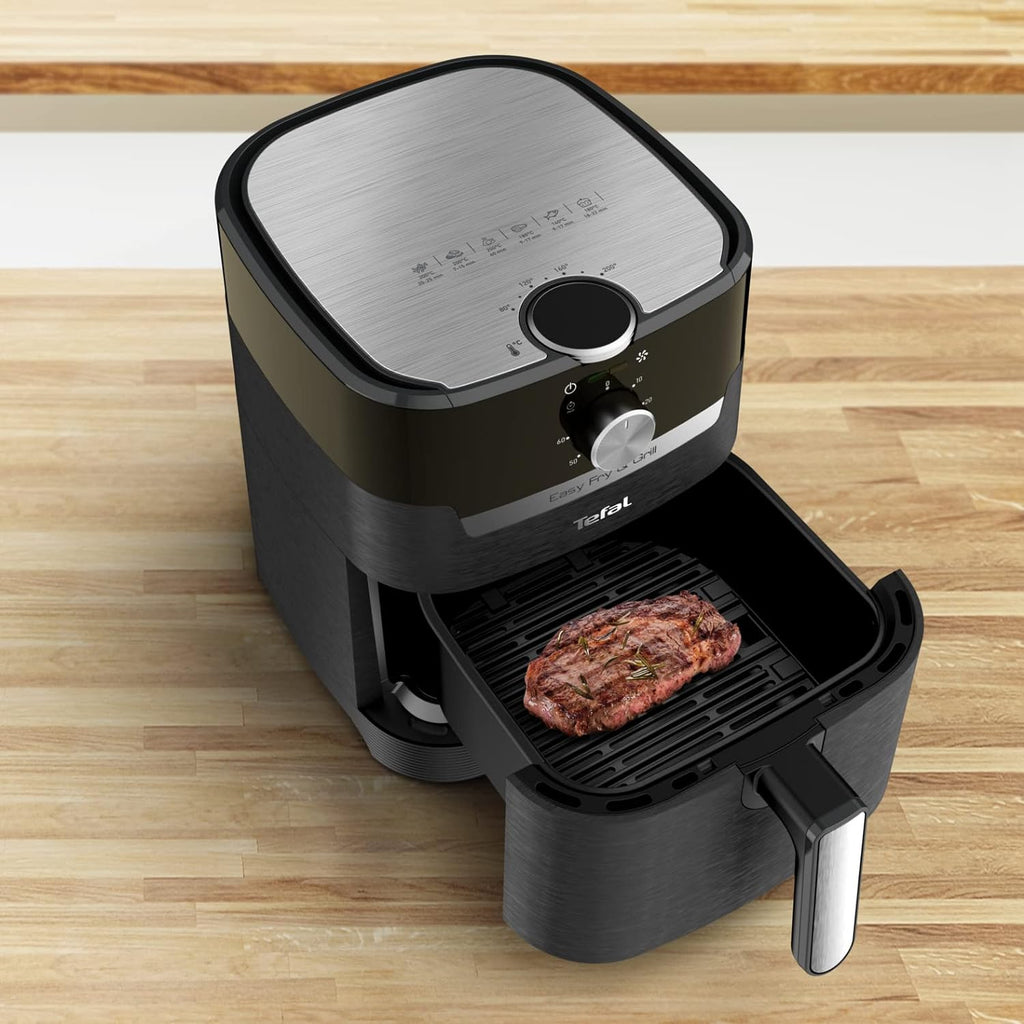 Tefal Easy Fry Classic EY501827  – 2-in-1 Air Fryer & Grill (4.2L, 1400W) – Crispier Food, 70% Less Energy