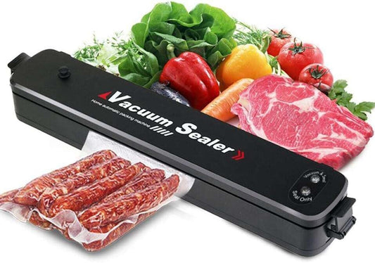Automatic Vacuum Sealer Machine – 1200W Food Saver with Wet/Dry Modes, Compact Space-Saving Design, 10 Sealer Bags Included  | Plastic Body