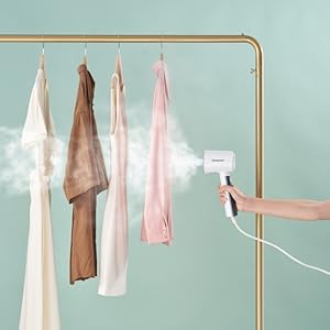 Panasonic NI-GHD015WTH Handheld Garment Steamer – 1400W Portable Wrinkle Remover for Home & Travel (Iceberg White)