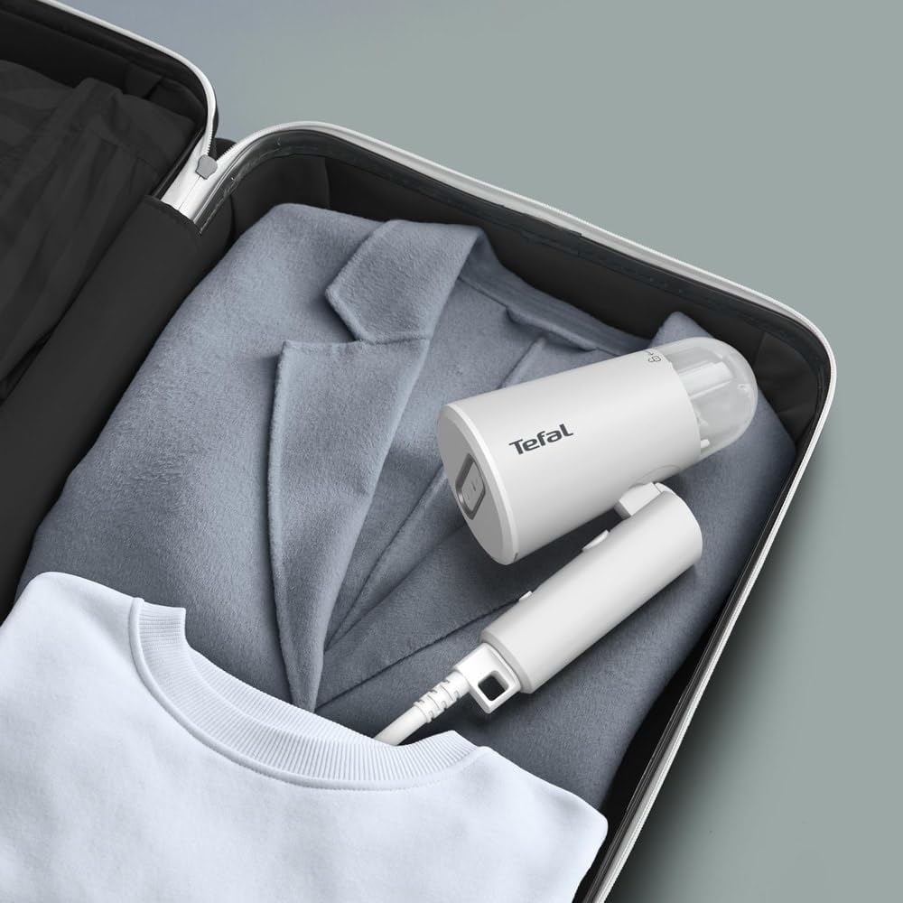 Tefal Origin Travel DT1020G0 – 1200W Compact Steam Brush for Wrinkle-Free Clothes Anywhere