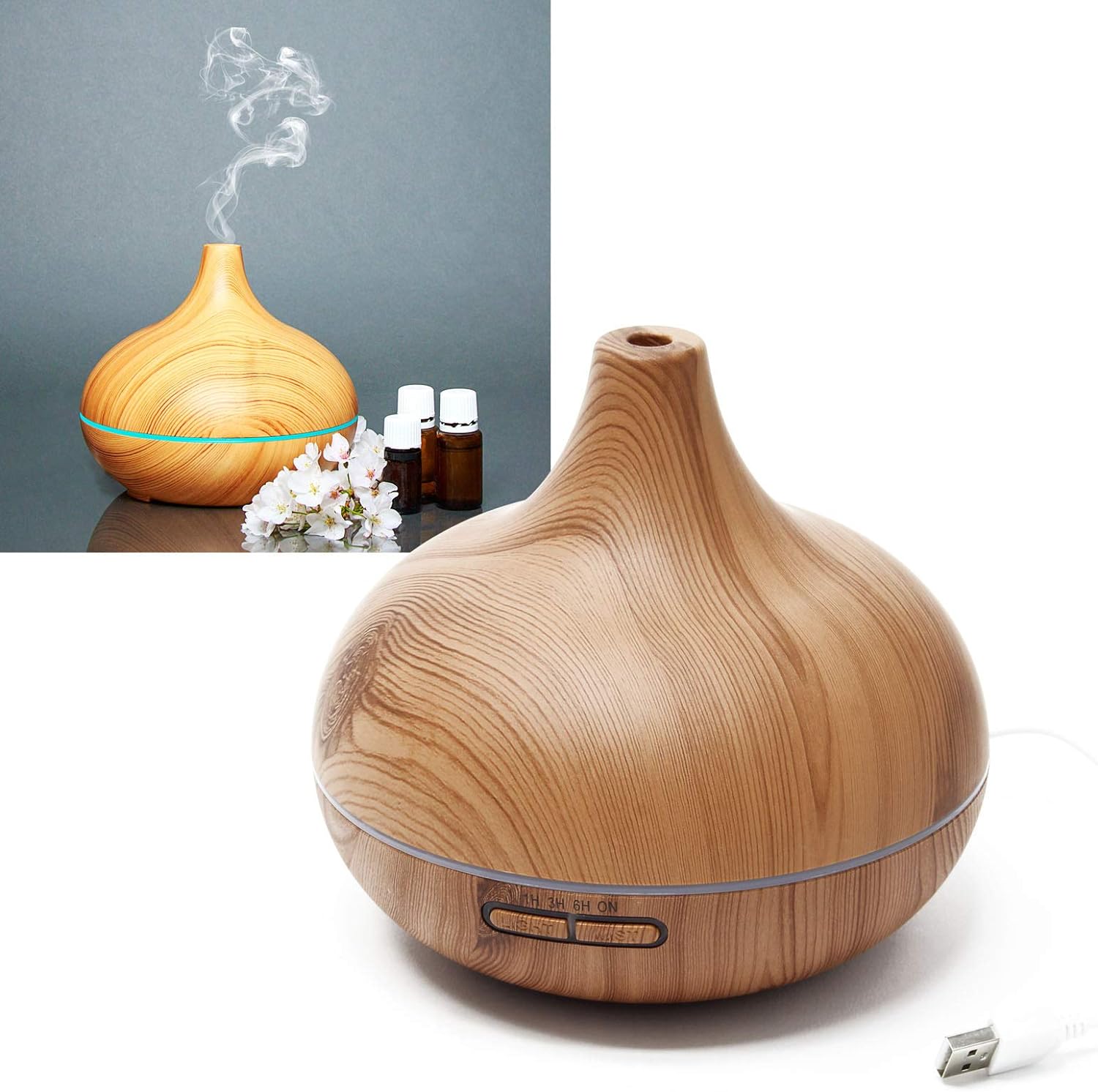 Ultrasonic Humidifier & Aromatherapy Diffuser – 10 Hours of Fragrance and Comfort - LIFE STORES UGANDA