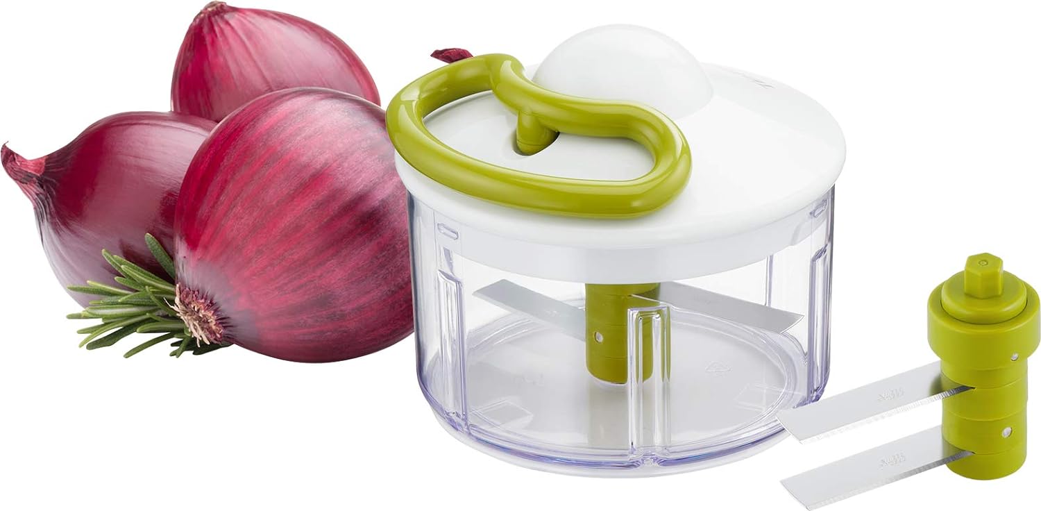 Tefal K1330404 Manual Food Chopper – 500ml with Stainless Steel Blades, 5-Second Chop