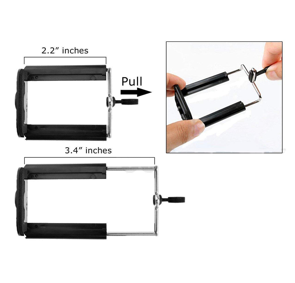 Portable Mini Adjustable Aluminum Tripod Stand with Remote & Phone Clip (Up to 105cm)