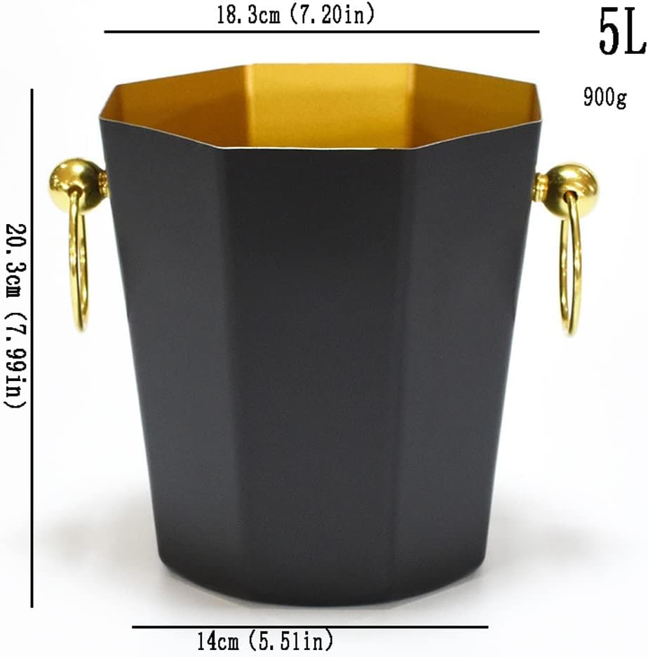 FrostGuard Octagonal 5L Stainless Steel Ice Bucket