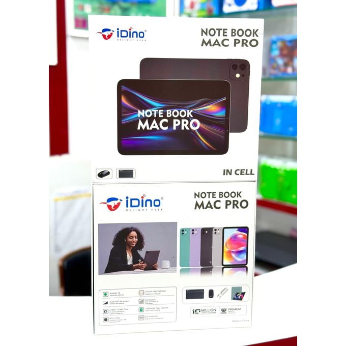 Idino Note Book Mac Pro Tablet PC | 10" Android 16, 16GB RAM, 512GB Storage