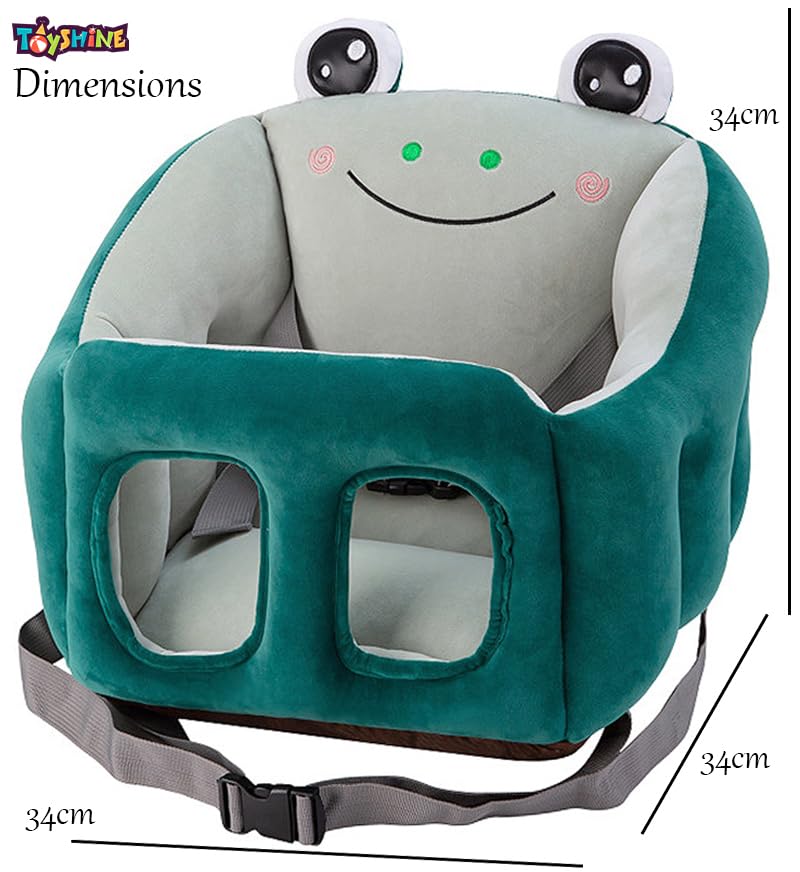 Toyshine Sofa Seat for Babies | Cartoon-Style Baby Chair with Backrest & Armrests | Soft, Supportive Infant Seat | Stimulating Textures & Sensory Play