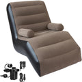 Inflatable Lounge Chair with Air Pump | Indoor Sofa with Handrails