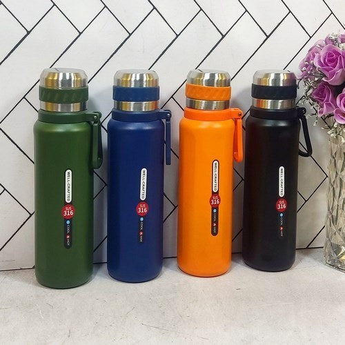 Insulated Thermos Flask 800ML CAPACITY– Well-Crafted Cool Hot Stainless Steel Vacuum Bottle with Leak-Proof Lid
