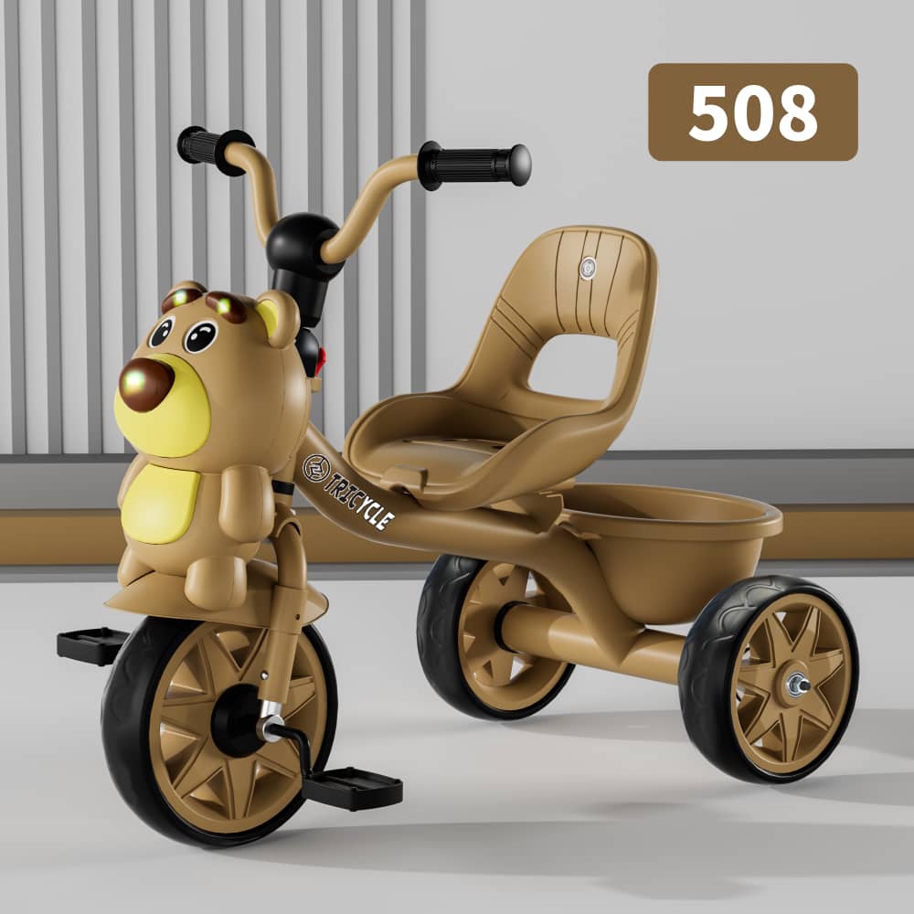 Tricycle 508 Kids Design – Music, Lights & Bear-Themed Joy Ride for Toddlers