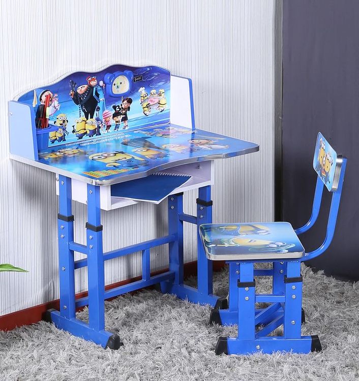 Kids Cartoon Character Study Table with Chair Set | Themed Children's Desk for Homework, Reading & Crafts | Sturdy Study Furniture for Boys & Girls