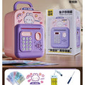 Kids ATM Bank Piggy Bank with Music, Password Lock & Card | Multi-Color Electronic Money Box for Children | Coin & Bill Saving Educational Toy